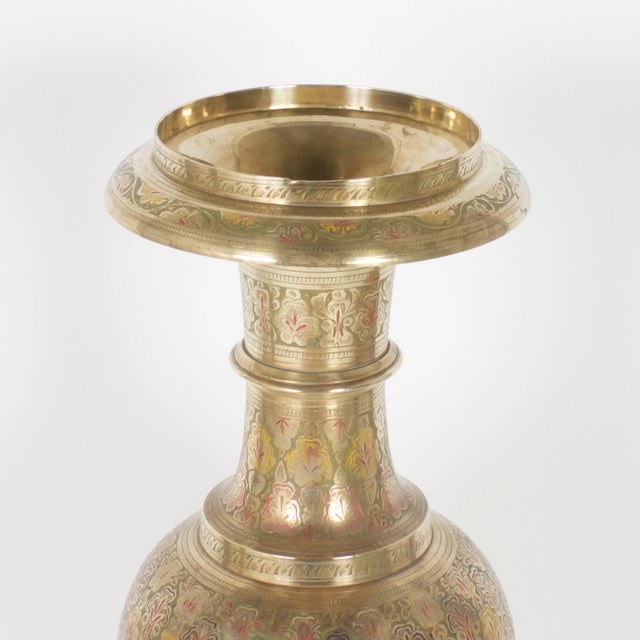 Islamic Mid-Century Brass Urns - A Pair For Sale - Image 3 of 8