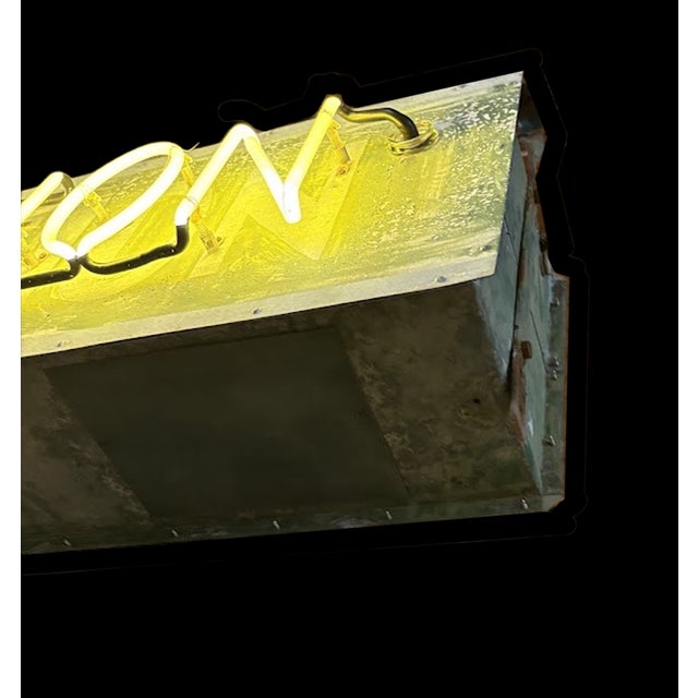 Metal Vintage Industrial Neon “Information” Light For Sale - Image 7 of 15
