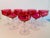 Vintage 1960s Cranberry Iridescent Glass Coupe Stems, Set of 8 Add timeless elegance to your table with this stunning set...