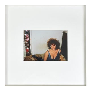 1985 Nan Goldin - Self-Portrait in Blue Dress, New York City, Signed (Framed) For Sale