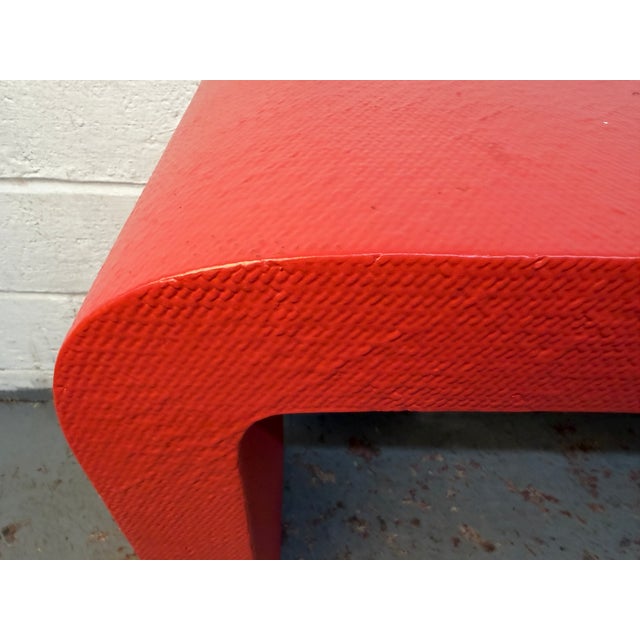 1980s Post-Modern Waterfall Console Table For Sale - Image 9 of 10