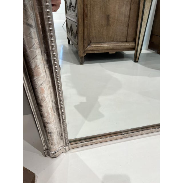19th Century Louis Philippe Silverleaf Mirror - Large Scale For Sale - Image 4 of 4