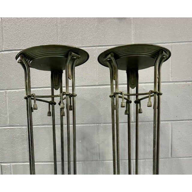 Artd Deco Modern Metal Fern Stands - A Pair of 2 For Sale - Image 9 of 13