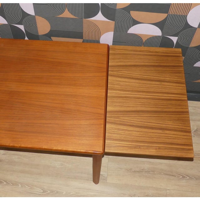 Vintage Danish Extendable Dining Table in Teak, 1960s For Sale - Image 9 of 16