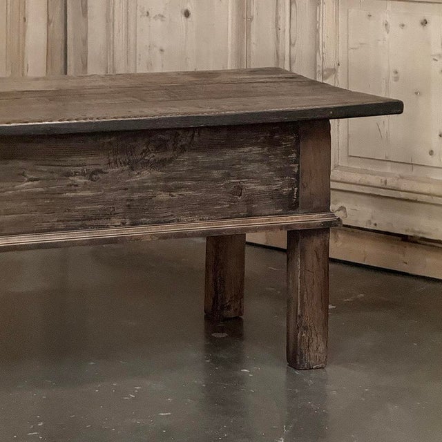18th Century Rustic Country French Solid Oak Coffee Table For Sale - Image 18 of 18