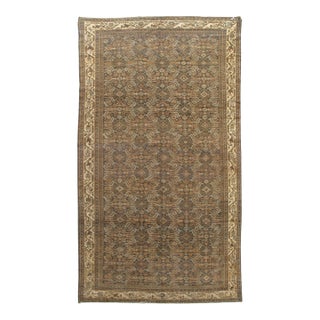 Antique Malayer Carpet, Handmade Oriental Rug, Green, Gray, Taupe, Fine Allover For Sale
