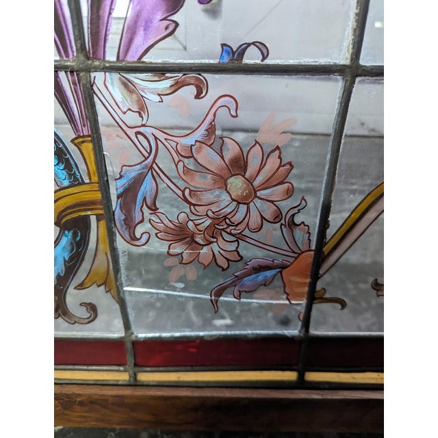 19th Century Stained Glass Windows, Set of 2 For Sale - Image 4 of 8