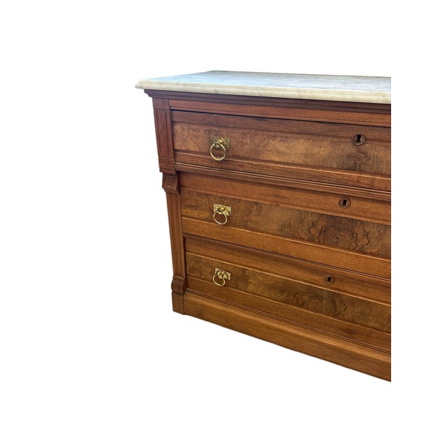 Early 20th Century Antique Marble Topped French Provincial Sideboard For Sale - Image 5 of 18