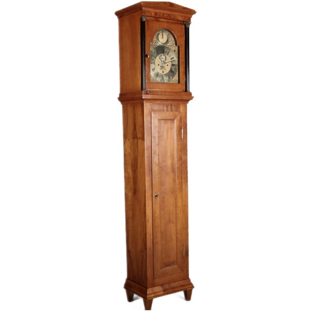 Antique Grandfather Clock in Cherry, Early 19th Century For Sale - Image 4 of 18