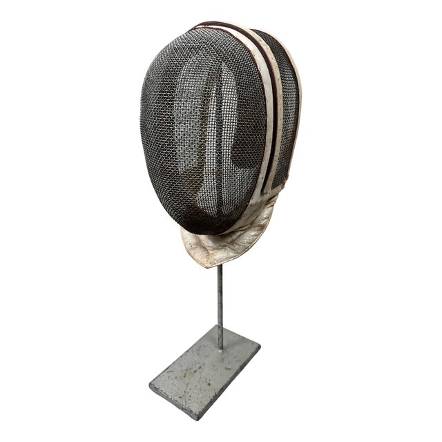 Vintage Leather Fencing Mask For Sale