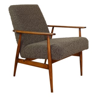 Fox Lis Chair in Chocolate Brown Lamb, 1970s For Sale