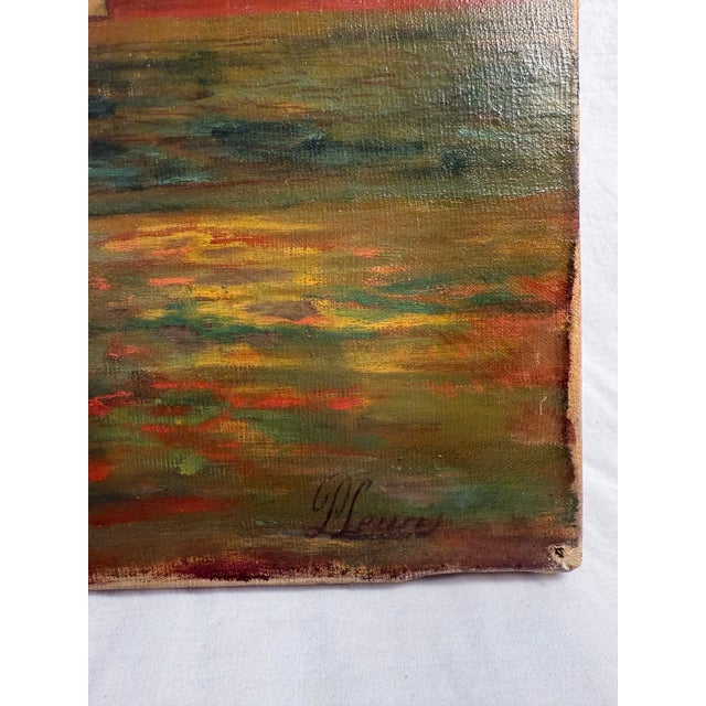 Antique, French Oil on Canvas, Painting, Signed For Sale - Image 9 of 11