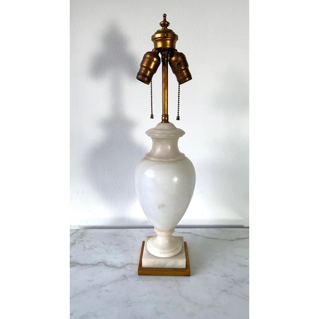 Early 20th Century Neoclassical Polished Alabaster Urn Table Lamp For Sale - Image 13 of 13