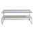 Transitional Parade Cocktail Table with Stone Shelf, Ivory For Sale