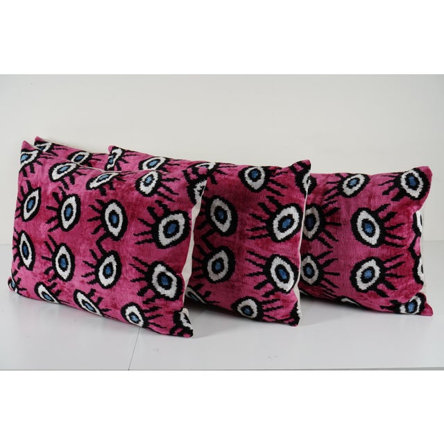 Ikat Eye Lumbar Pillow Cover - Set of Three 16'' X 24'' 16'' X 48'' For Sale - Image 4 of 11