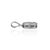 Dainty Floating Emerald Open Circle Pendant for Her in 925 Silver For Sale - Image 9 of 12