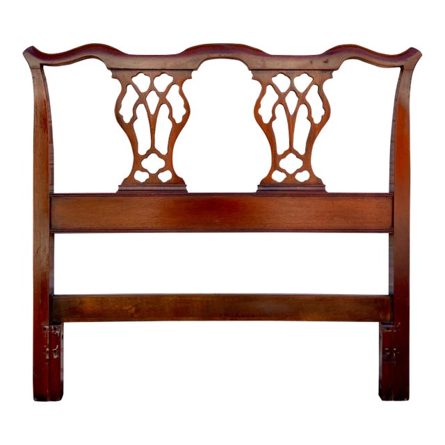 Vintage Chippendale Style Twin Size Headboard For Sale