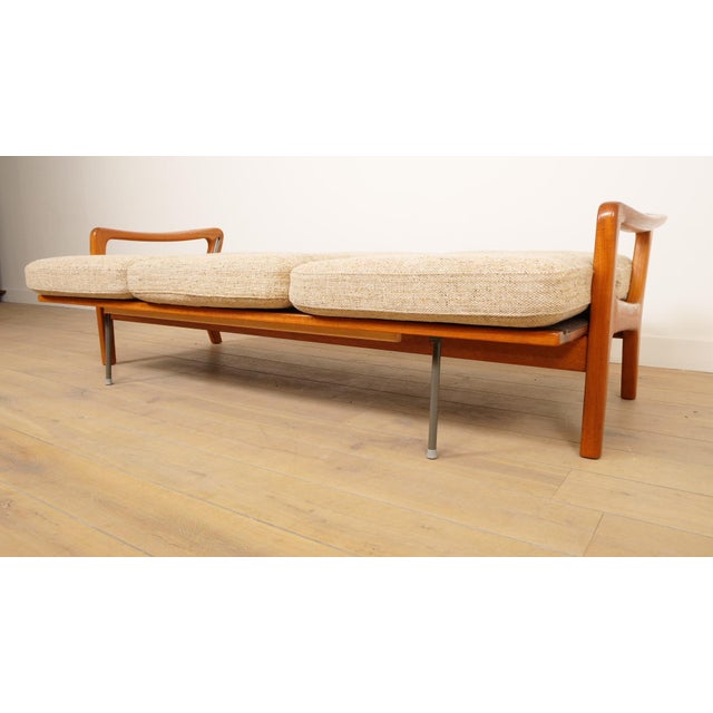 Vintage 3-Seater Sofa Daybed in Teak by Juul Kristensen For Sale - Image 10 of 16