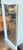 Gio Ponti Italian Modern Gio Ponti Style Wall Mirror in Brass Frame (H 47 1/2 X W 23 3/4) For Sale - Image 4 of 10