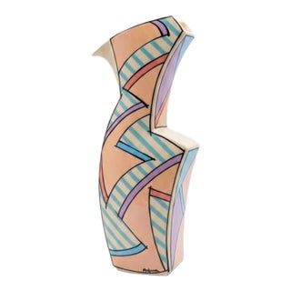 1980s Postmodern Memphis Geometric Vase For Sale