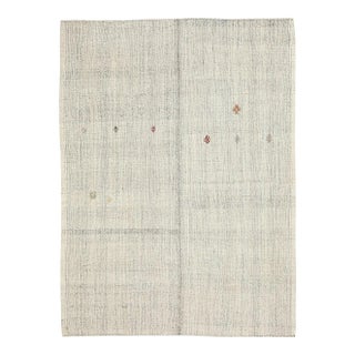Mid 20th Century Light Gray Vintage Kilim Rug For Sale