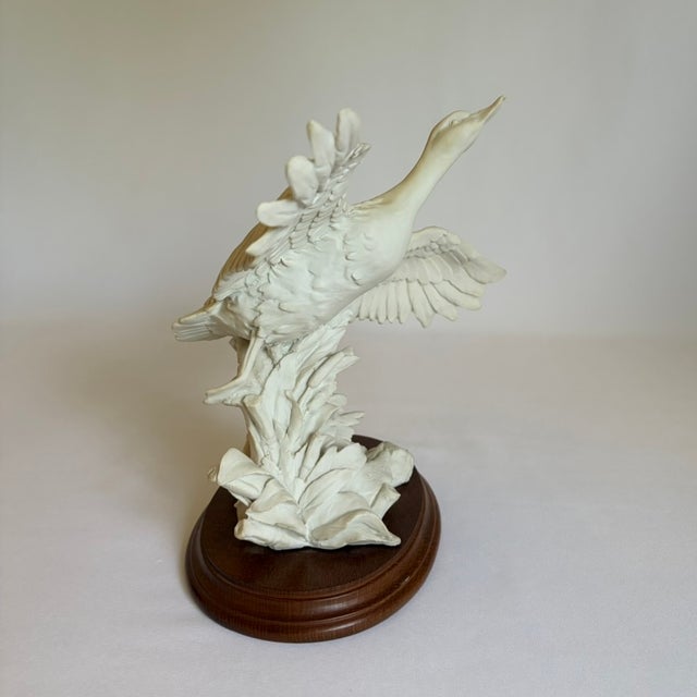 Vintage Auro Belcari Mallard Duck Sculpture on Wood Base For Sale In Dallas - Image 6 of 8