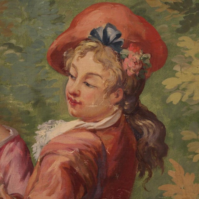 Italian Artist, Romantic Scene, 20th Century, Oil on Canvas, Framed For Sale - Image 14 of 17