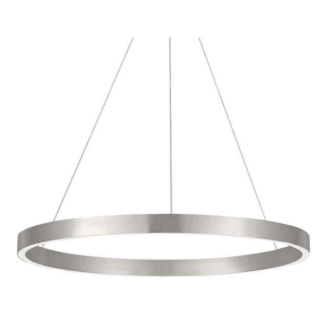 Visual Comfort Modern Fiama 24 Suspension LED Satin Nickel For Sale