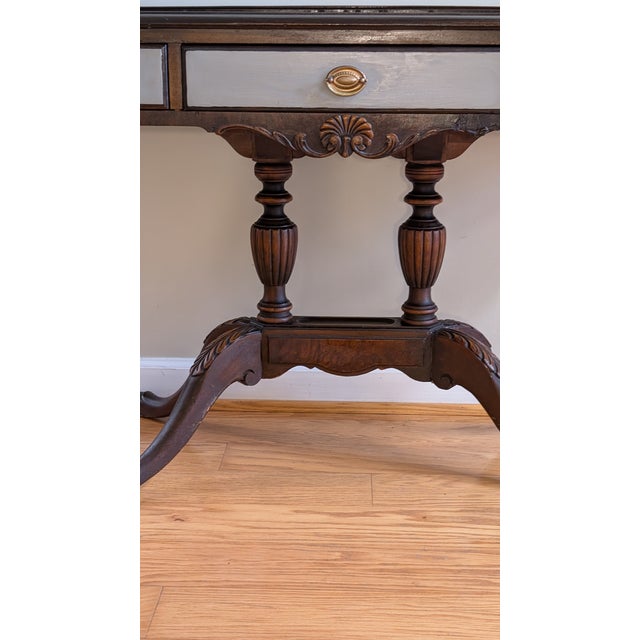 English Vintage Mahogany Splay Legged Sofa Table For Sale - Image 3 of 10
