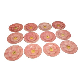 1960s Franciscan Desert Rose Accent Salad Plates- Set of 12 For Sale
