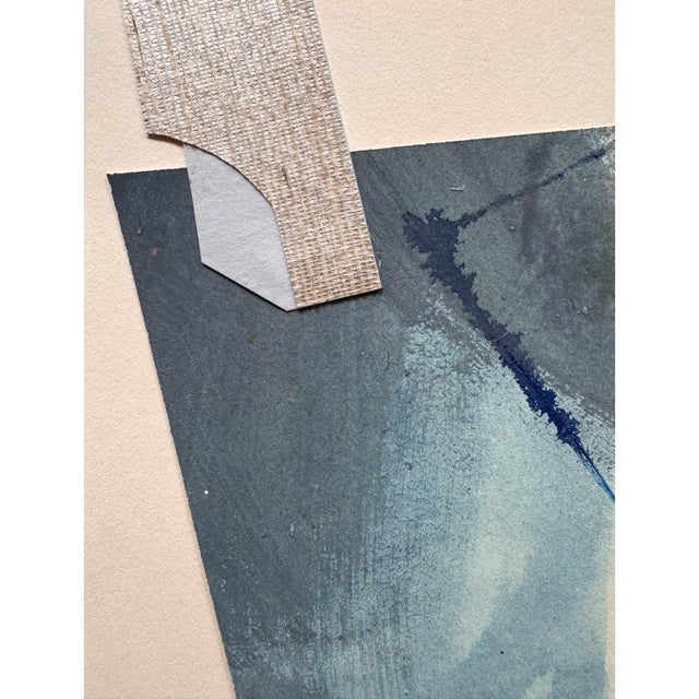 "Im Blue 3" Original Mixed-Media Collage on Paper by Zac Woodiel For Sale - Image 9 of 11