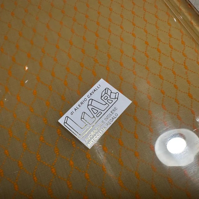 Metal 1970s Mid-Century Modern Brass and Plexiglass Tray by Liar of A. Cavalli For Sale - Image 7 of 13