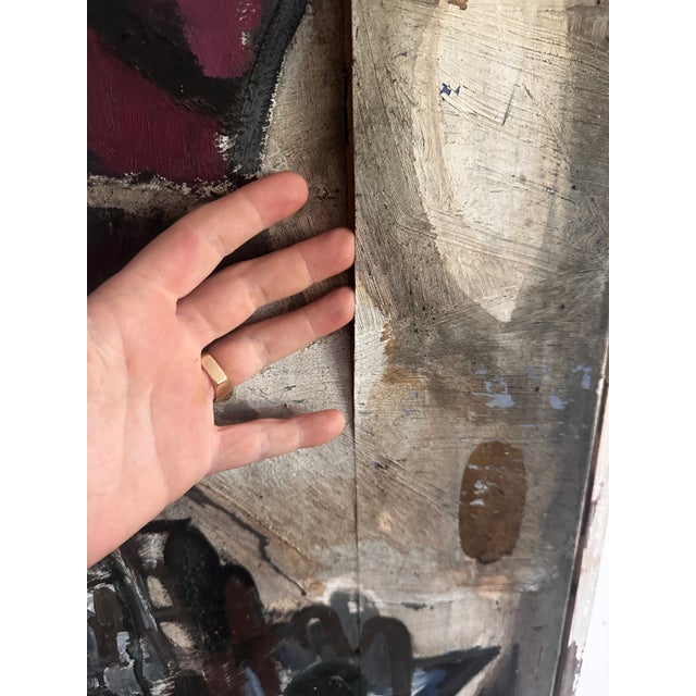 1963 Large Dario Villalba Abstract Expressionist Painting For Sale - Image 9 of 12