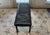 Cb2 Small Black Leather Woven Bench, Modern Matte Black Wood Frame For Sale - Image 10 of 11