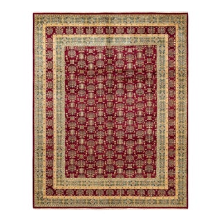 Mogul, One-of-a-Kind Hand-Knotted Area Rug in Red, 8' 1" x 10' 3" For Sale
