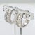 Early 21st Century 14k White Gold "Huggies" Earrings With Baguettes & Round Diamonds, A Pair For Sale - Image 5 of 6