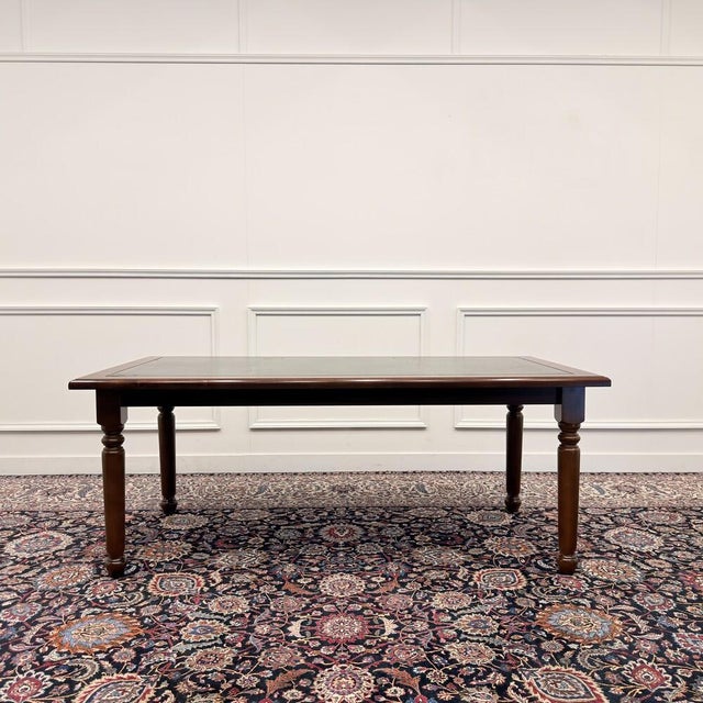 English Writing Desk with Leather For Sale - Image 3 of 15