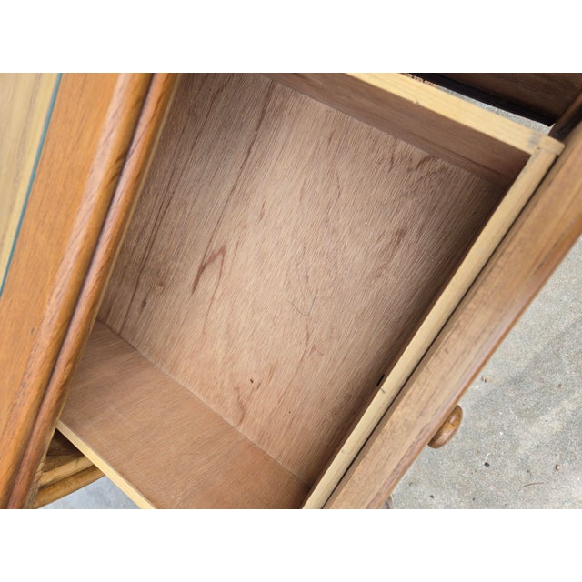 Wood Basketweave Wicker Chest For Sale - Image 7 of 11
