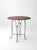 Vintage Mid-Century Wrought Iron Bistro Table With Wood Top For Sale - Image 6 of 13