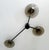 Italian Trio Black Powder Coat Smoky Bubbles Glass Flush Mount by Fabio LTD For Sale - Image 3 of 7