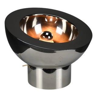 Italian Nickel-Plated Brass Adjustable Table Lamp, 1970s For Sale