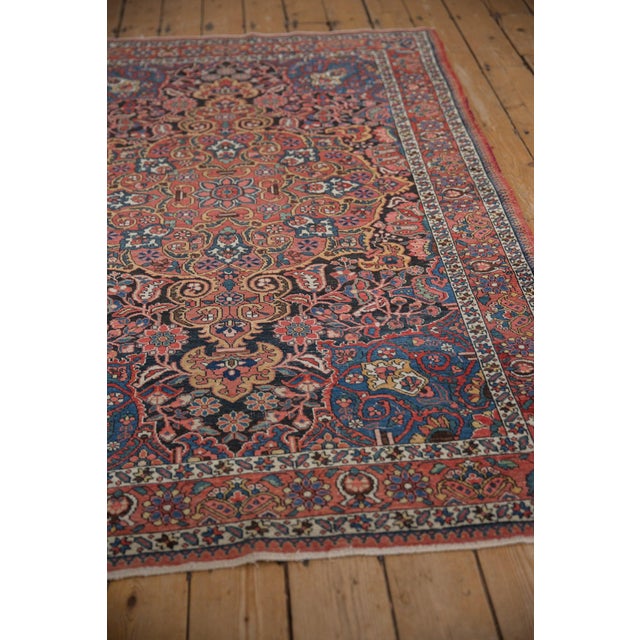 Red Vintage Isfahan Rug - 4'5" x 6'7" For Sale - Image 8 of 9