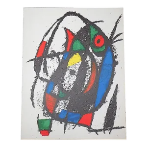 Vintage Ltd. Ed. Mid 20th C. Original Design Abstract Joan Miro Lithograph