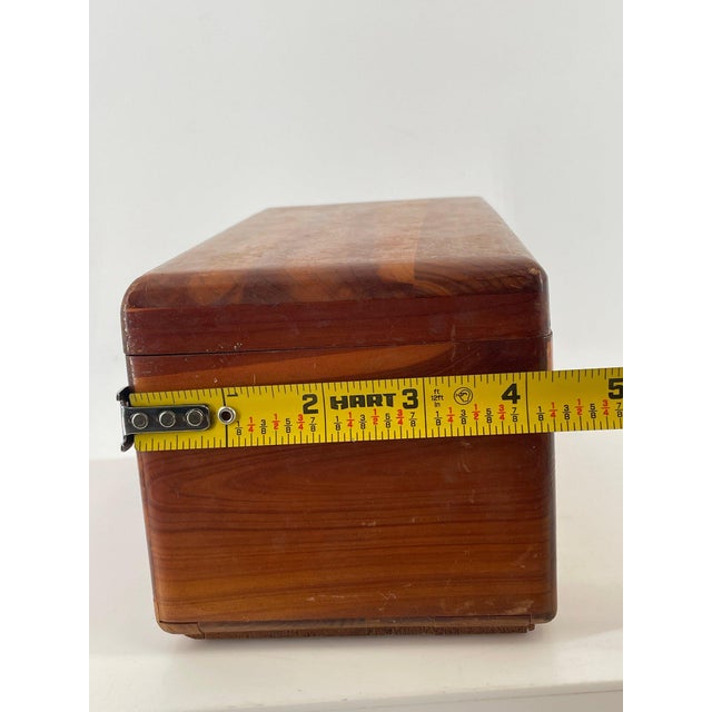 Vintage Lane Cedar Dresser Jewelry Trinket Chest - No Key 9" X 4" X 4" 1940s For Sale In Panama City, FL - Image 6 of 8