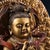 Late 20th Century Late 20th Century Gilt Painted Bronze Manjushri Bodhisattva Sculpture Seated on Lion For Sale - Image 5 of 9