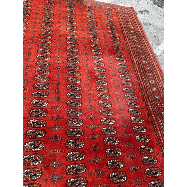 9ft 4in X 12ft Bokhara Hand Knotted Area Rug For Sale In San Francisco - Image 6 of 12