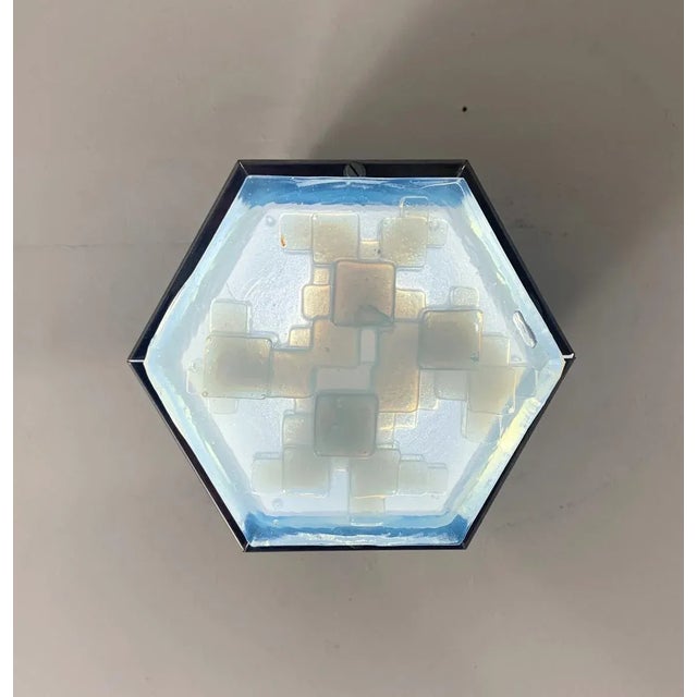 Metal Mid 20th Century Hexagonal Modular Sconces by Poliarte For Sale - Image 7 of 12