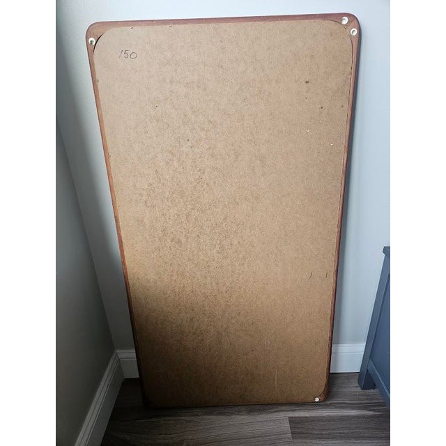 Mid-Century Modern 1960s Danish Teak Wall Mirror For Sale - Image 3 of 3
