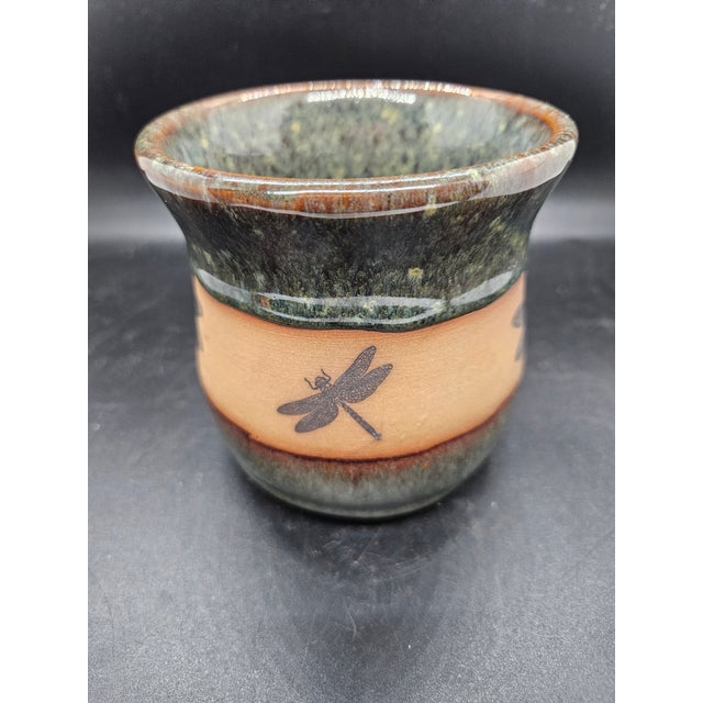 Dragonfly Mug in Seamist Glaze - Handmade Ceramic Coffee Mug