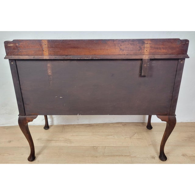 Antique Victorian English Walnut Writing Desk, 1890 For Sale - Image 13 of 18